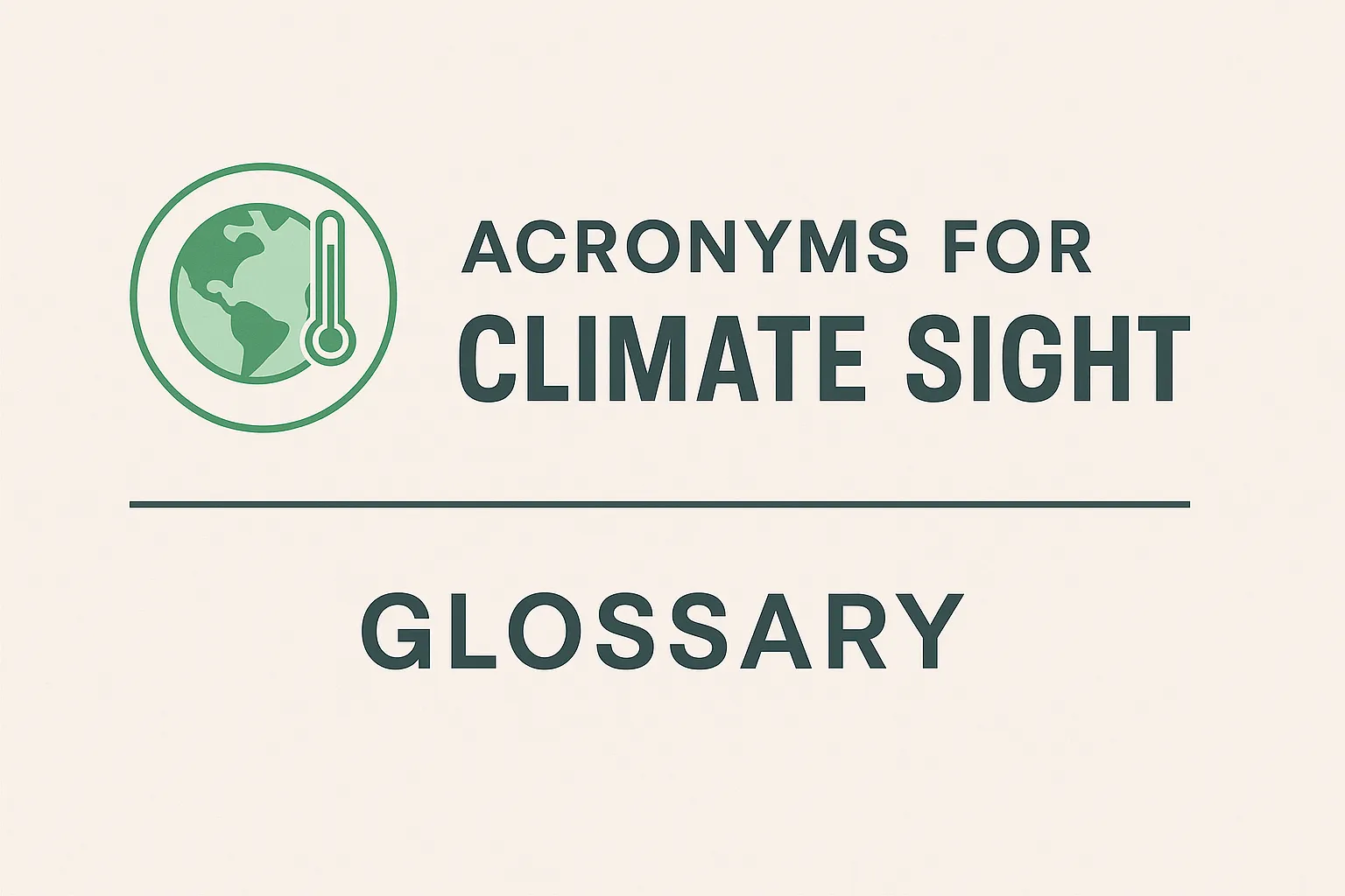 Guide to Acronyms in Climate Markets